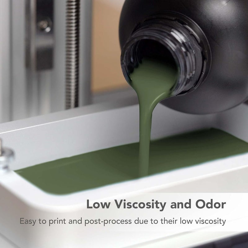 Phrozen Aqua Hyperfine Photopolymer Resin for 9K, 12K or Higher Resolution 3D Printers, 405nm LCD UV-Curing 3D Printing with Low Shrinkage & Superior Precision, Smooth Surface Finish (Green, 1KG) - Image 3